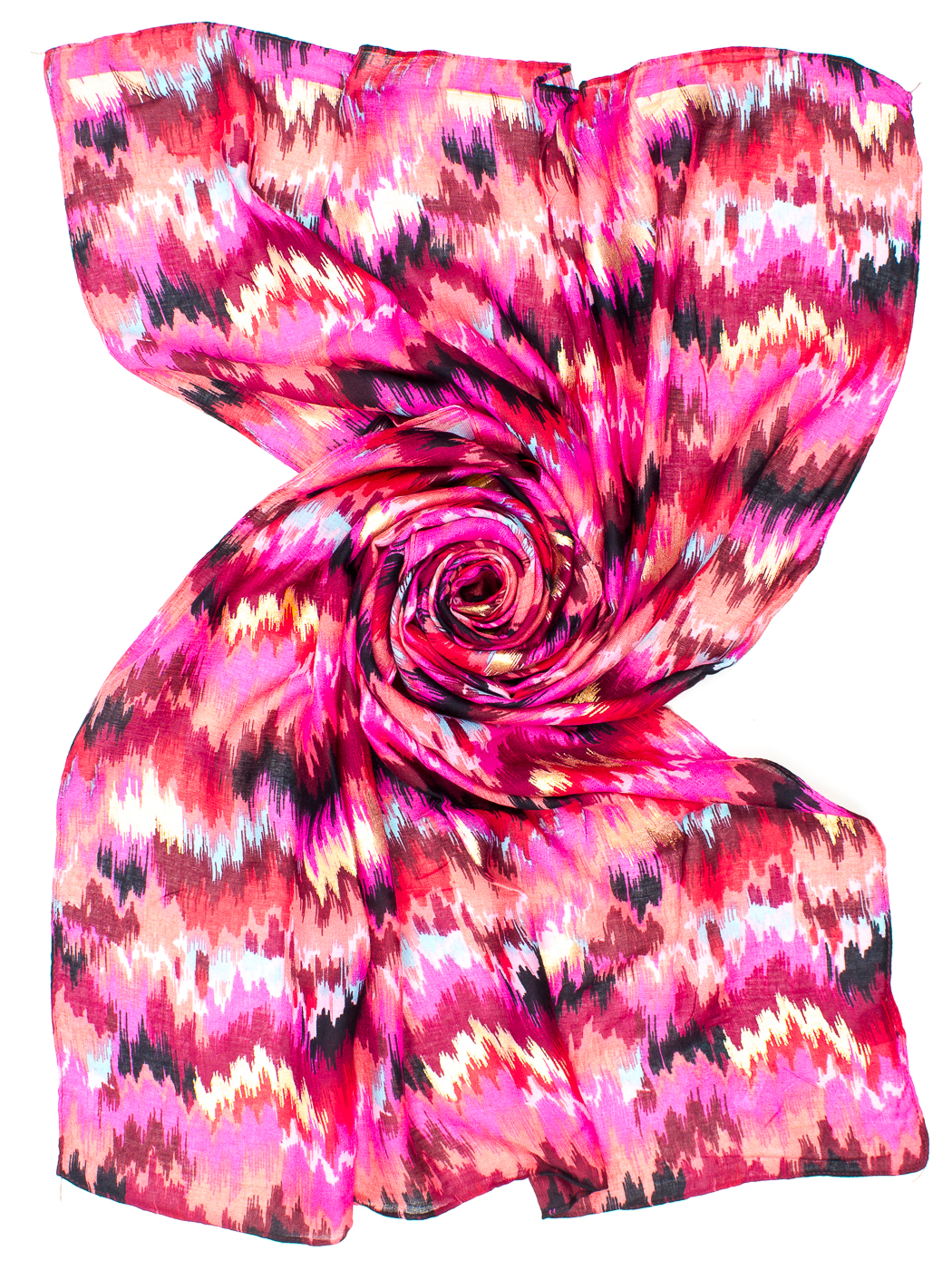 STOLA STAMPA PAINTING LUREX, 75X185 - FUXIA